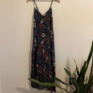 Abercrombie navy floral maxi dress